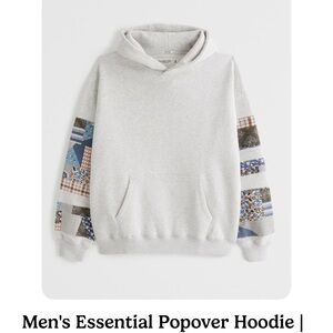 Abercrombie & Fitch Gray Patchwork Hoodie